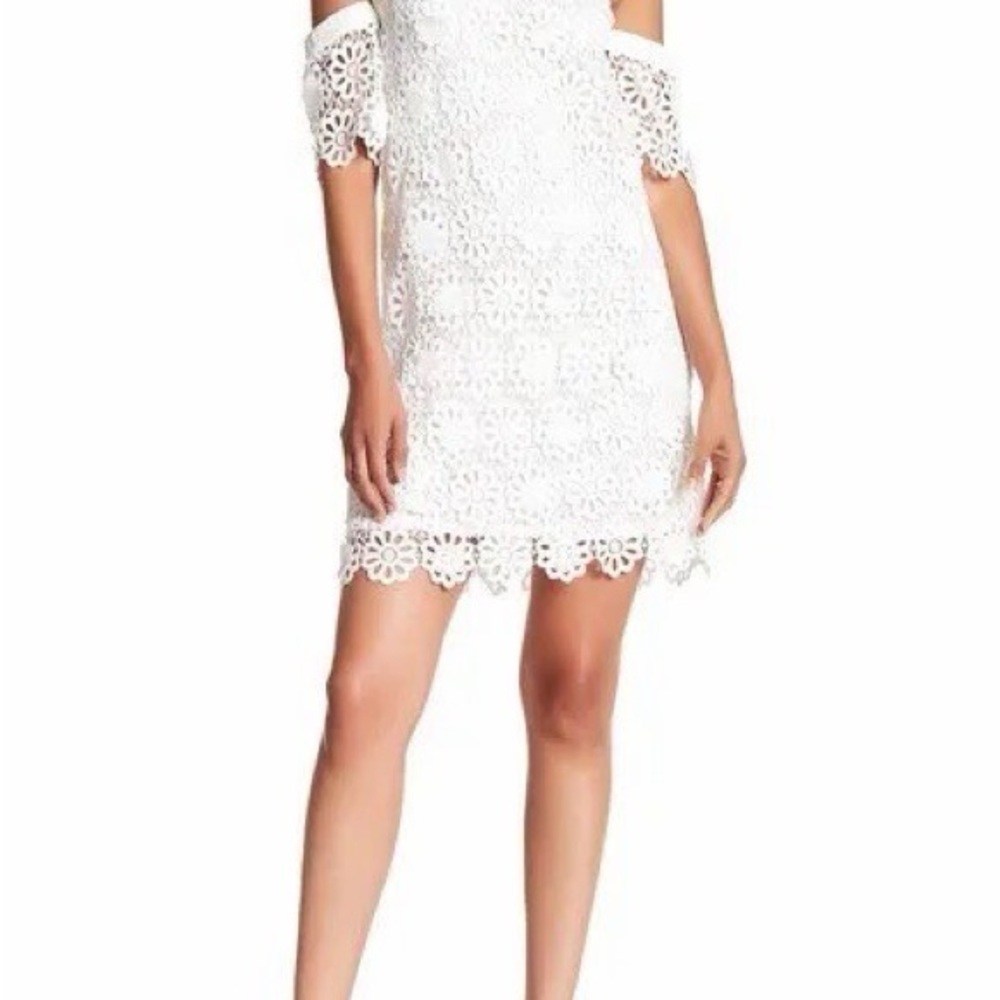 Trina Turk White Lace Off-Shoulder Dress - Contemporary Women's Dress